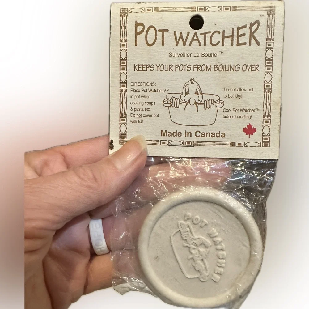 VTG POT WATCHER DISC CANADA BOIL BAKE COOK KITCHEN TOOL COLLECTIBLE CLAY CERAMIC
